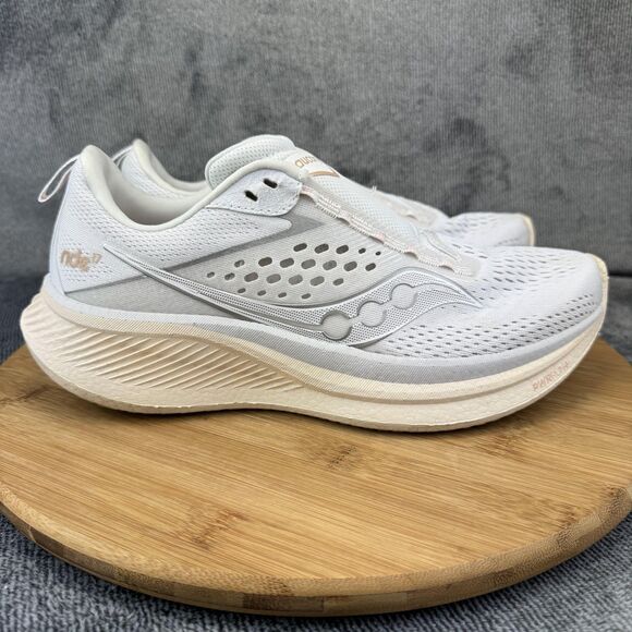 Saucony Running Shoes Womens Size 8.5 White Mesh Road Neutral Cushion S10924-242 - Picture 1 of 10